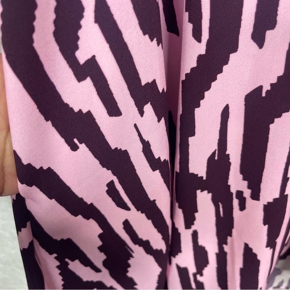 Rhode Tabitha Printed Crepe Ikat Print Mini Dress In Pink Purple Women's Size S - Picture 3 of 7